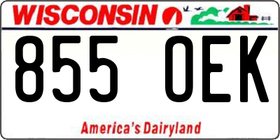 WI license plate 855OEK