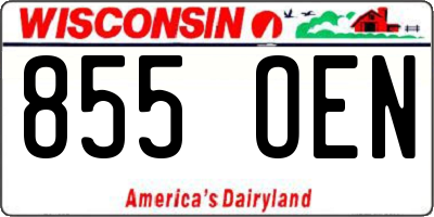 WI license plate 855OEN