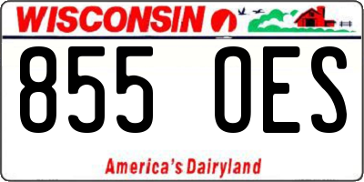 WI license plate 855OES