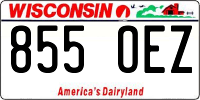 WI license plate 855OEZ