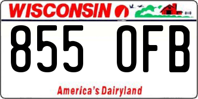 WI license plate 855OFB