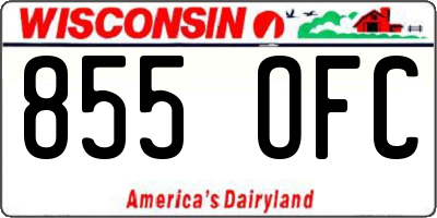 WI license plate 855OFC