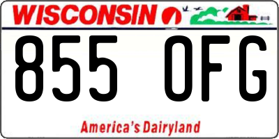 WI license plate 855OFG