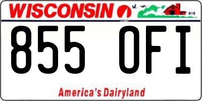 WI license plate 855OFI