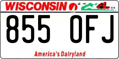 WI license plate 855OFJ