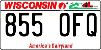 WI license plate 855OFQ
