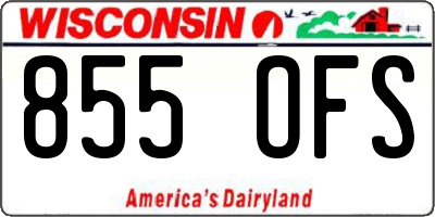 WI license plate 855OFS