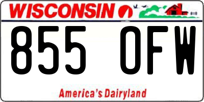 WI license plate 855OFW