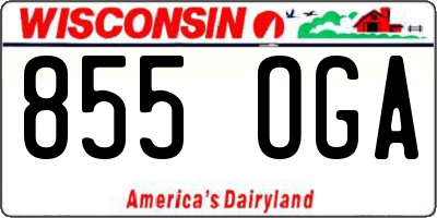WI license plate 855OGA