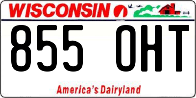 WI license plate 855OHT
