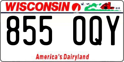 WI license plate 855OQY