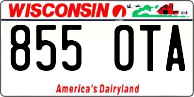 WI license plate 855OTA