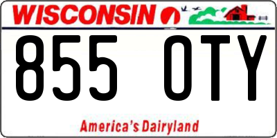WI license plate 855OTY