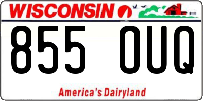WI license plate 855OUQ
