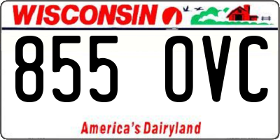 WI license plate 855OVC