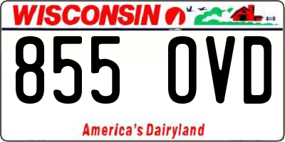 WI license plate 855OVD
