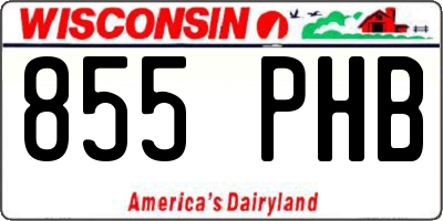 WI license plate 855PHB