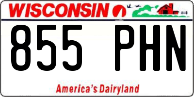 WI license plate 855PHN