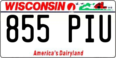 WI license plate 855PIU