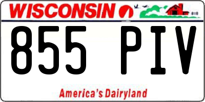 WI license plate 855PIV