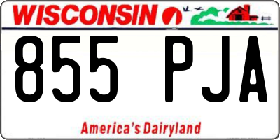 WI license plate 855PJA
