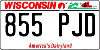 WI license plate 855PJD