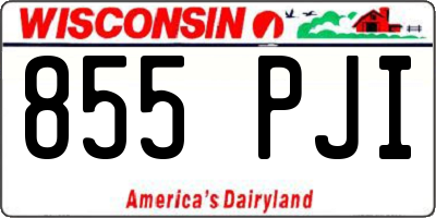 WI license plate 855PJI
