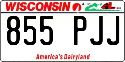 WI license plate 855PJJ