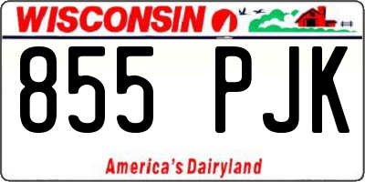 WI license plate 855PJK