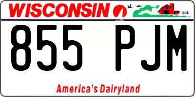 WI license plate 855PJM