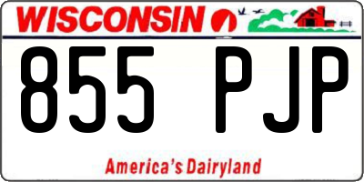 WI license plate 855PJP