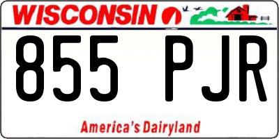 WI license plate 855PJR