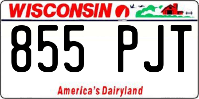 WI license plate 855PJT