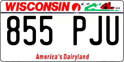 WI license plate 855PJU