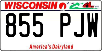 WI license plate 855PJW