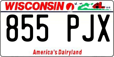 WI license plate 855PJX