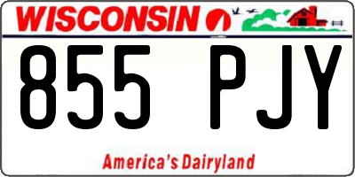 WI license plate 855PJY