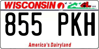 WI license plate 855PKH