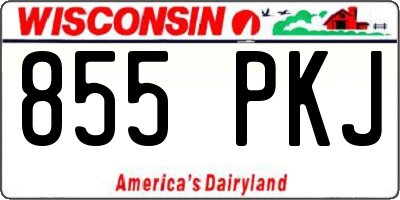 WI license plate 855PKJ