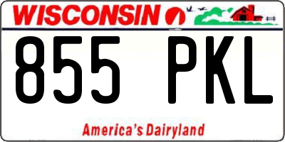WI license plate 855PKL