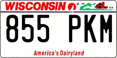 WI license plate 855PKM
