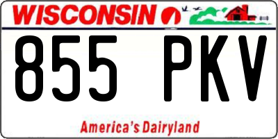 WI license plate 855PKV