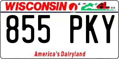 WI license plate 855PKY