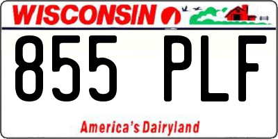 WI license plate 855PLF