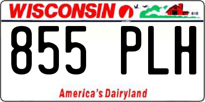 WI license plate 855PLH