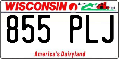 WI license plate 855PLJ