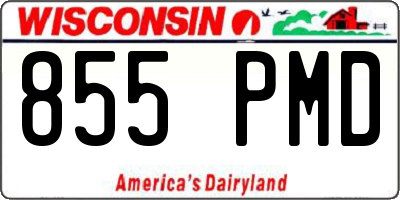 WI license plate 855PMD