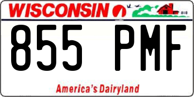 WI license plate 855PMF