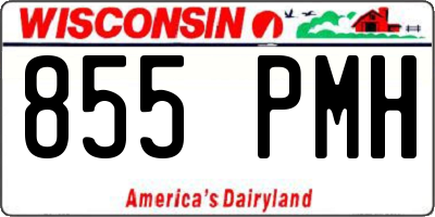 WI license plate 855PMH