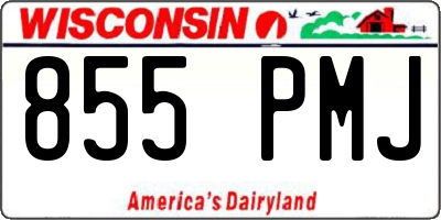 WI license plate 855PMJ